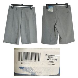 Reel Legends Light Gray Men's Flat Front Shorts